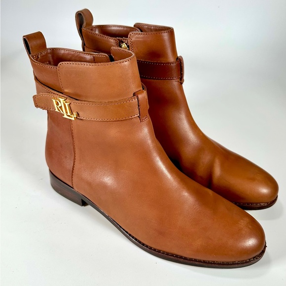 Lauren Ralph Lauren Briele Brown Leather Boots US 9.5 B - Picture 5 of 16